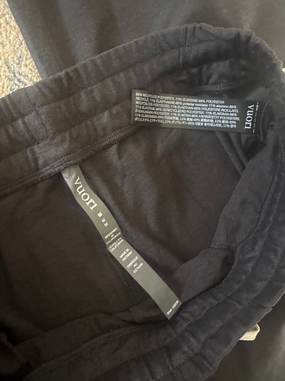 NWT Vuori Halo Essential Wideleg Pants Black Heather M - Picture 10 of 10